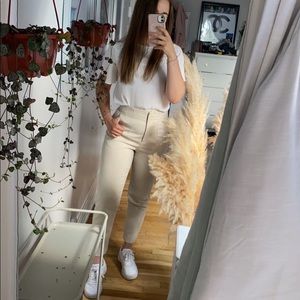 High waisted beige Zara pants (XS)